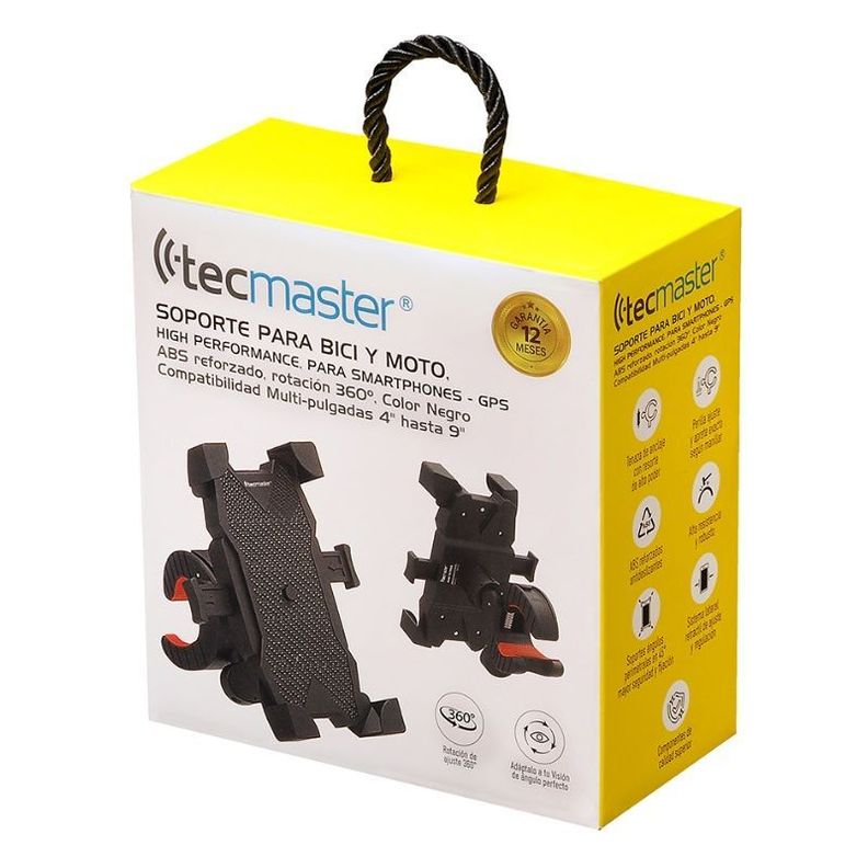 Soporte Porta Celular Bicicleta Moto Anti Vibración Tecmaster-1