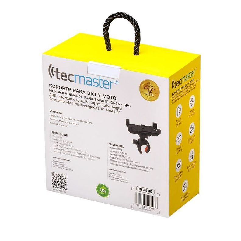 Soporte Porta Celular Bicicleta Moto Anti Vibración Tecmaster-3
