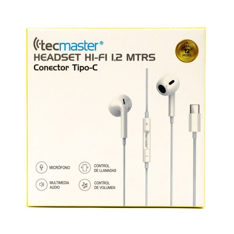 Audífonos Hi-fi Con Micrófono Conexión Tipo-c Tecmaster-0