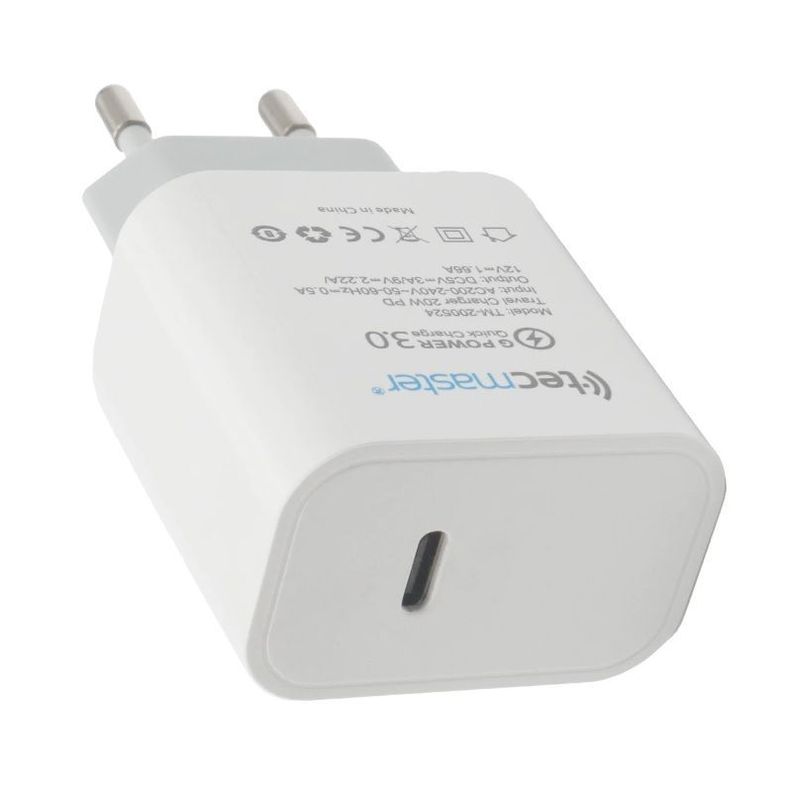 Cargador Inteligente Tipo C carga Rapida 20W QC 3.0-0