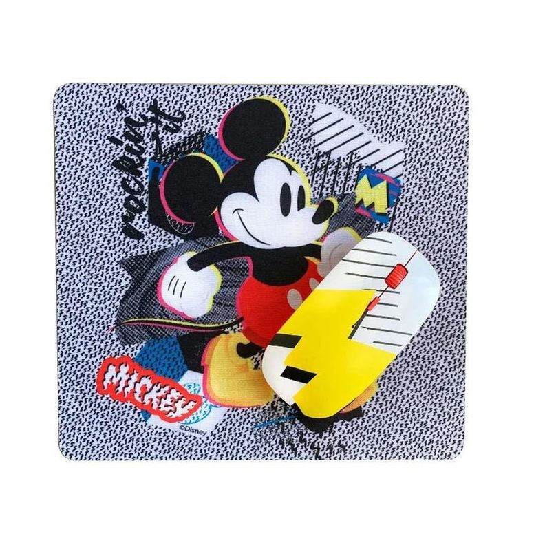 Kit mouse inalámbrico + Mousepad Mickey Mouse