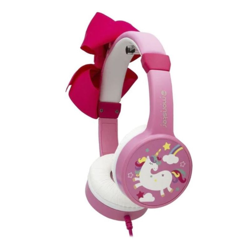 Audífonos Para Niña Rosados Monster Unicornio-0