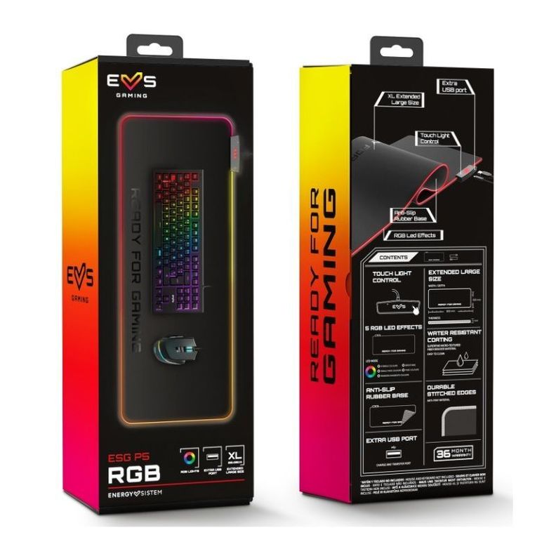 Mousepad Gamer Energy Sistem Esg P5 Rgb 80x30cm Negro-4