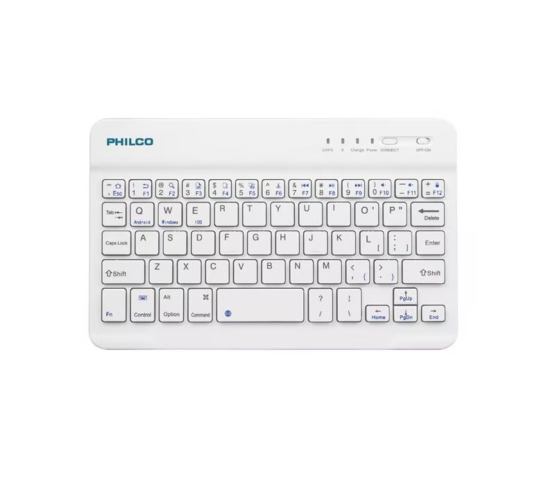 Teclado Mini Bluetooth Philco B1001 Blanco Qwerty-0