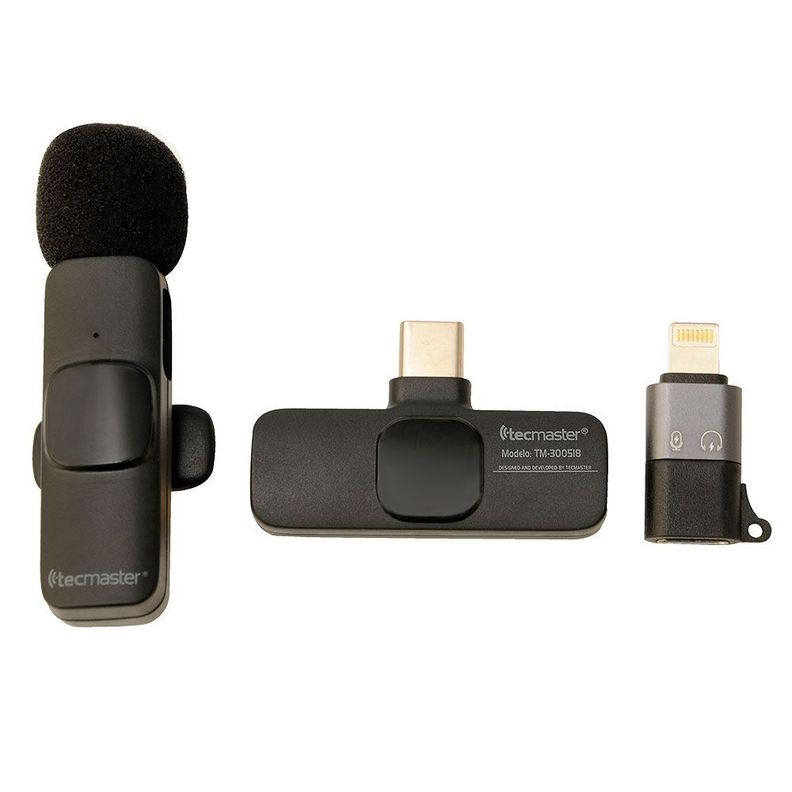 Micrófono Inalámbrico Para iPhone iPad Y Android Tecmaster-0