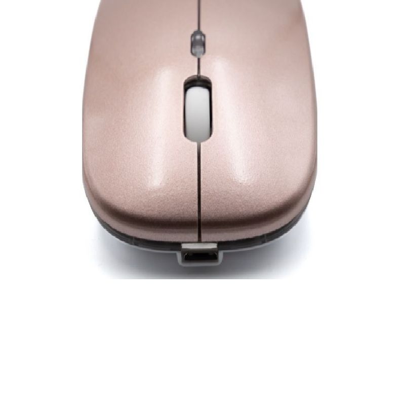 Mouse Dual Recargable Inalámbrico Bluetooth Rosado-1