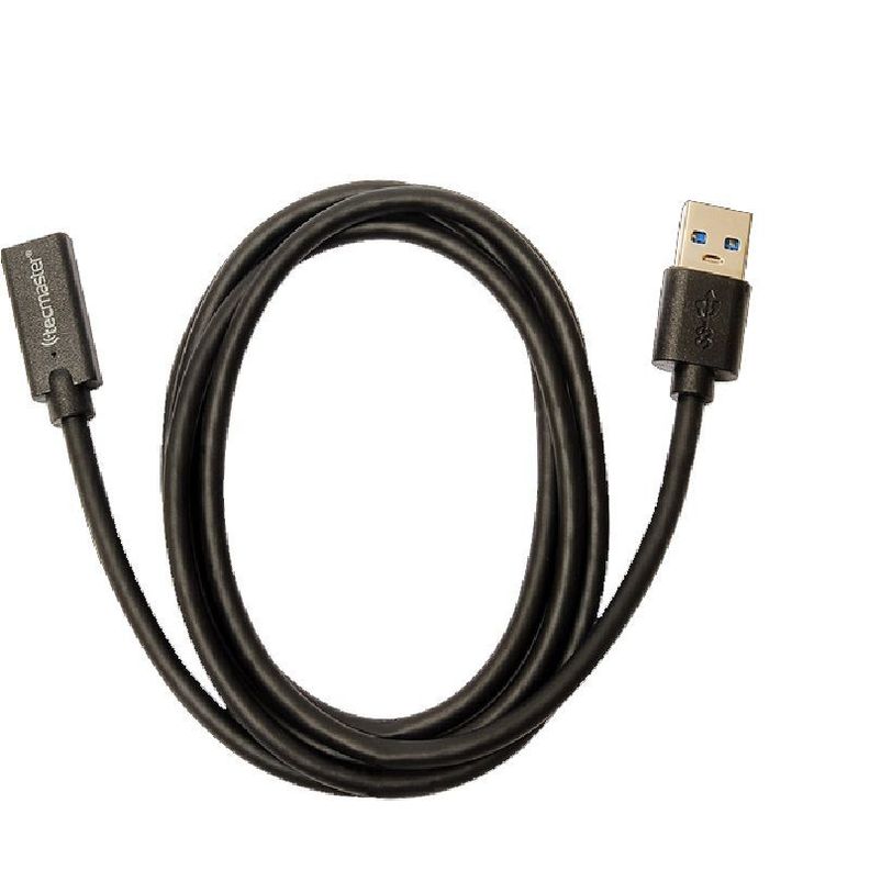 Cable Otg Usb 1.5 Metros Usb Macho a Tipo C Tecmaster Negro-1