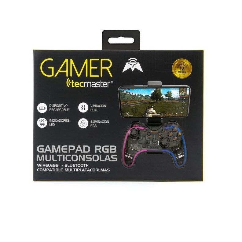 Control Joystick Gamepad Inalámbrico Bluetooth Multiplataformas RGB-5