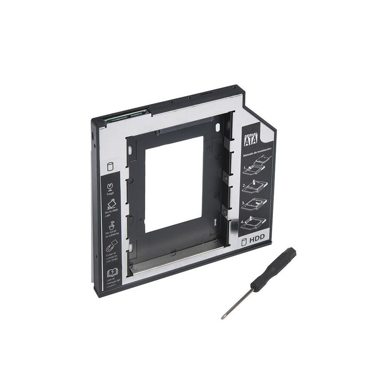 Adaptador Para Disco Duro 95mm Sata Ssd Hdd Tecmaster-1