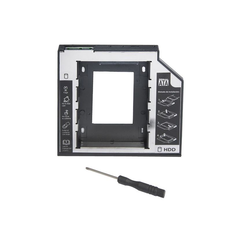 Adaptador Para Disco Duro 95mm Sata Ssd Hdd Tecmaster-2