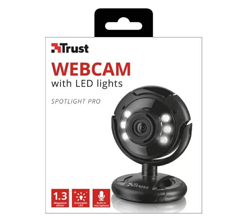 Cámara Webcam con luz y microfono integrado Trust -5