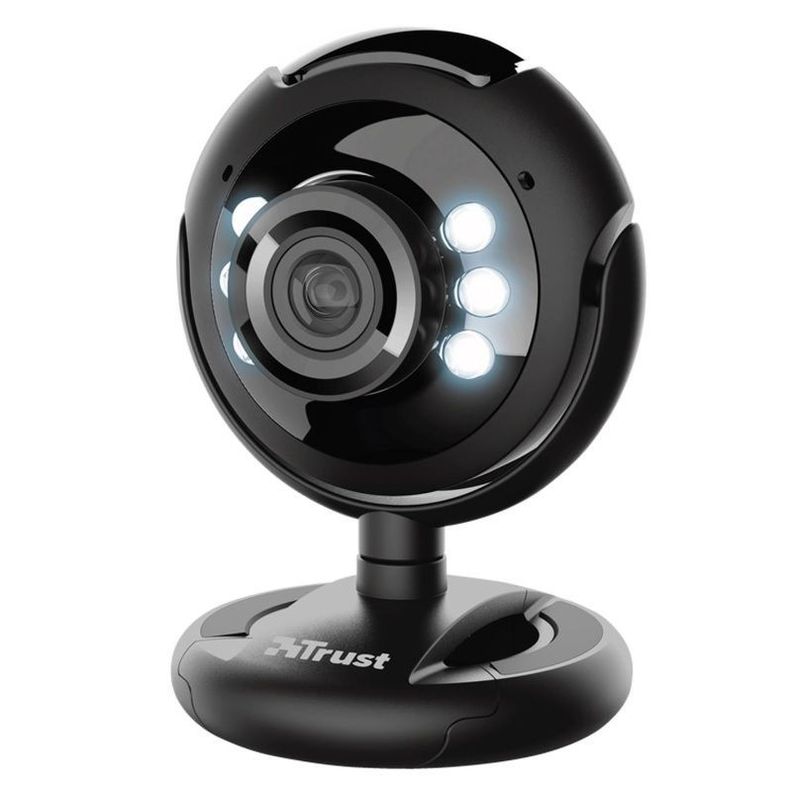 Cámara Webcam con luz y microfono integrado Trust -0