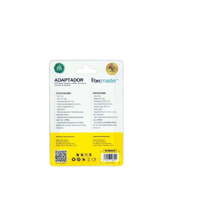 Adaptador OTG tipo C hembra a USB-A 3.0 macho-4