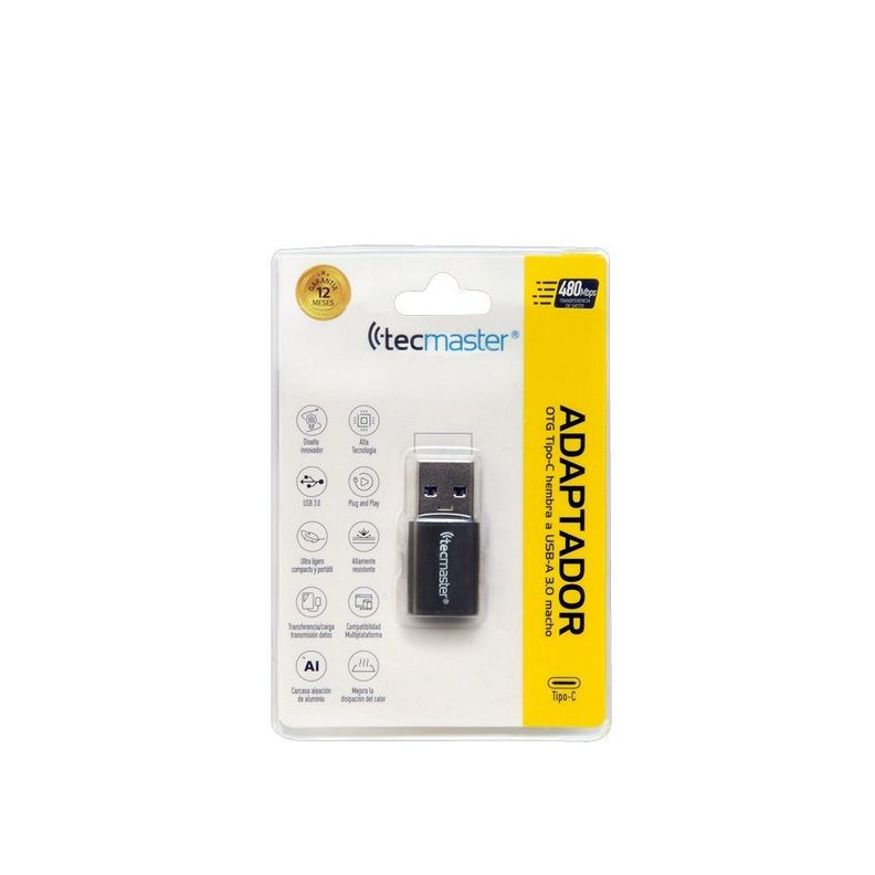 Adaptador OTG tipo C hembra a USB-A 3.0 macho-3