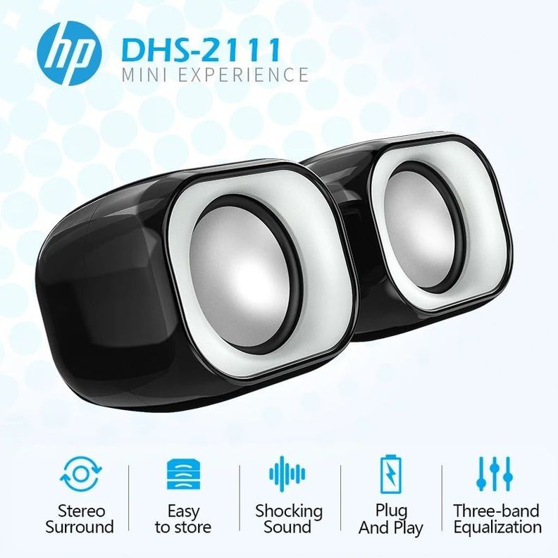 Parlante Multimedia Hp Para Pc Notebook Usb35mm Color Negro-2