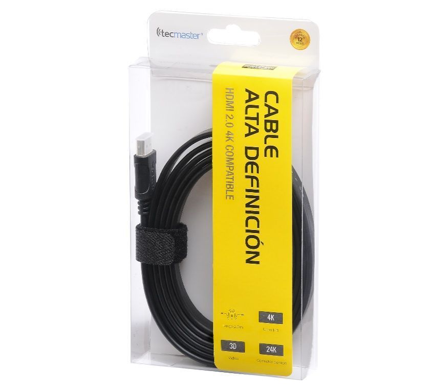Cable Hdmi Alta Definición 2,0 Ultra Hd 4k, Tecmaster-1