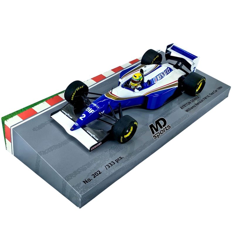 Auto F1 Williams FW16 Tester 1994 2 Ayrton Senna Minichamps 1 18 Blanco