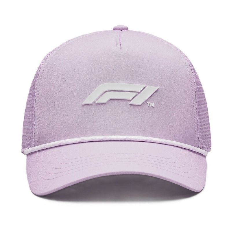 Gorro Oficial Formula 1 Logotipo F1 3D Con Malla Rosa Pastel-2