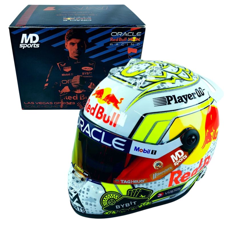 Casco Formula 1 Max Verstappen RedBull 2023 GP Las Vegas 1:2-0