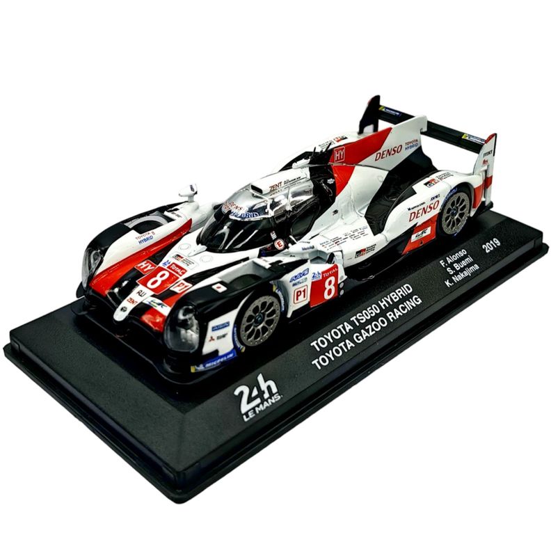 Auto Hypercar Toyota Gazoo TS050 8 Alonso Buemi Nakajima 2019 24H LeMans Winner 1 43 Caja Acrilica Blanco