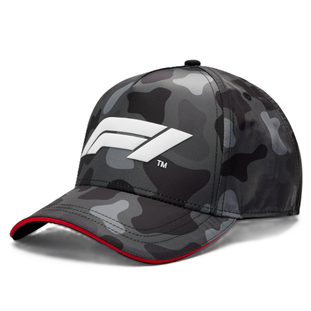 Gorro Formula 1 Logo Oficial 3D Camuflaje Gris-0