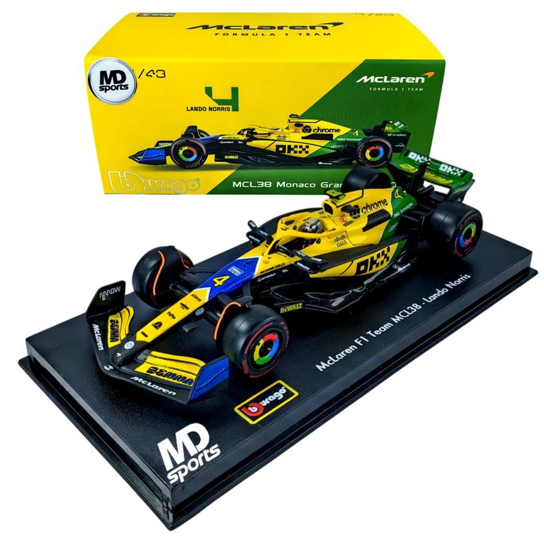 Auto F1 Mclaren MCL38 2024 Senna #4 Norris Caja Acrilico 1:43-0