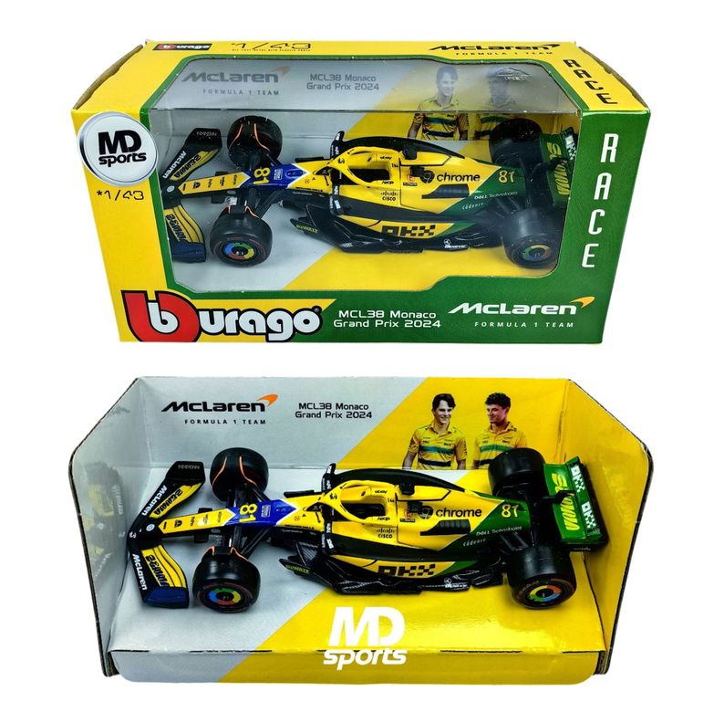 Auto F1 Mclaren Mcl38 Senna Livery 2024 #81 Piastri Escala 1:43-1
