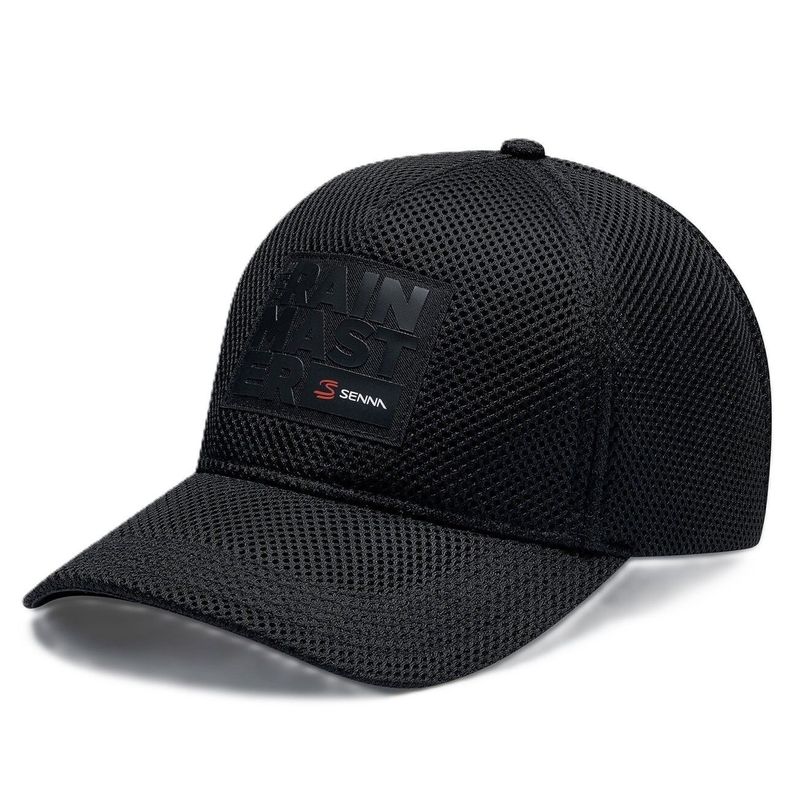 Gorro Jockey Oficial Ayrton Senna Colección Rain Master Negro-0