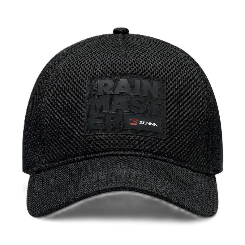 Gorro Jockey Oficial Ayrton Senna Colección Rain Master Negro-2