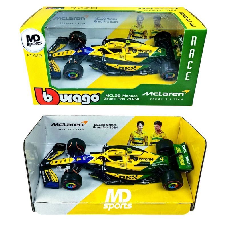 Auto F1 Mclaren Mcl38 Senna Livery 2024 #4 Norris Esc 1:43-1