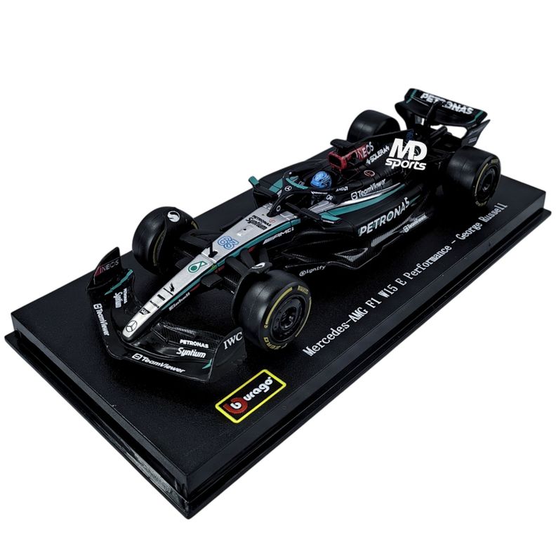 Auto F1 Mercedes W15 2024 #63 Russell Caja Acrilica 1:43-2