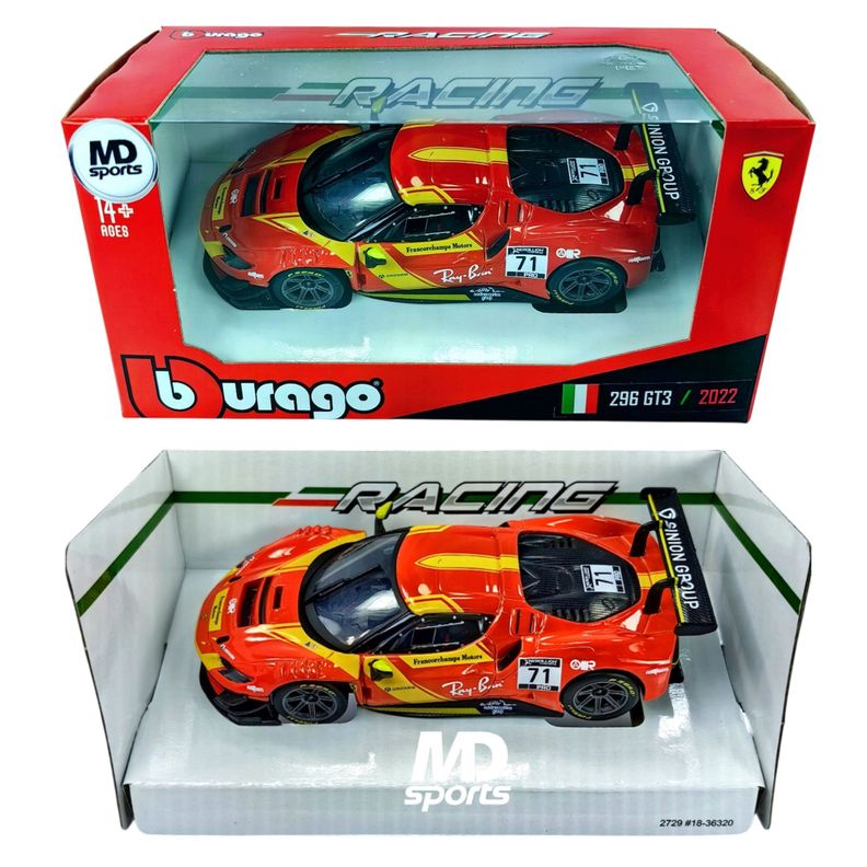 Auto Ferrari 296 GT3 WEC 24H LeMans 2023 Caja Normal 1:43-1