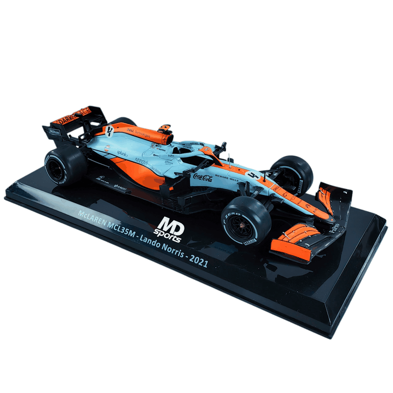 Auto F1 Mclaren MCL35M GP Monaco 2021 4 Lando Norris Caja Normal Premium Collect 1 24 Celeste