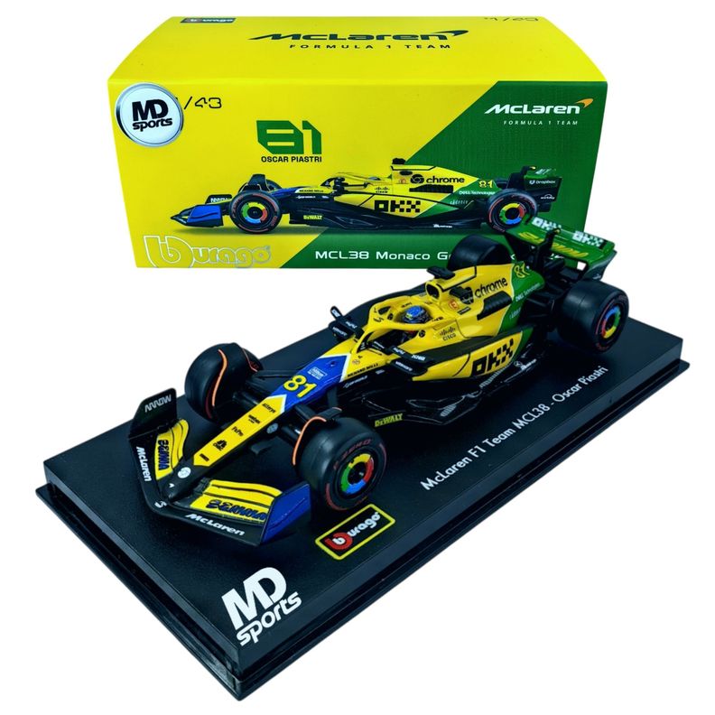 Auto F1 Mclaren MCL38 2024 Senna #81 Piastri Caja Acril 1:43-0