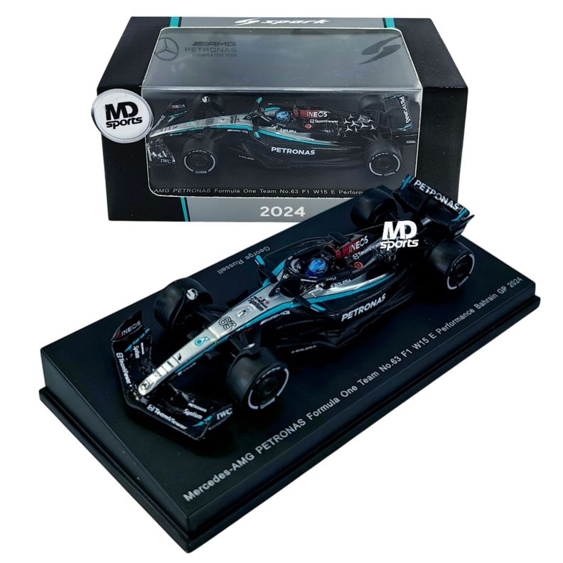 Auto Formula 1 Mercedes W15 2024 Russell Caja Acrilica 1:64-0