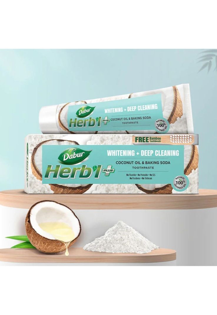 Dabur Herbal Plus Pasta Dental Coconut 150 gr + Cepillo-1