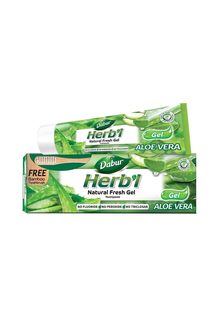 Pasta Dental Herb'l Aloe Vera Gel + Cepillo de Dientes 150gr-0