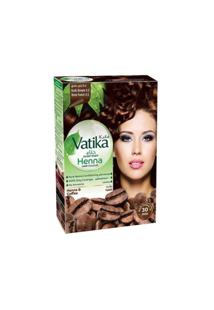 Vatika Henna Tintura Coloración Castaño Oscuro 6 Sachets-0