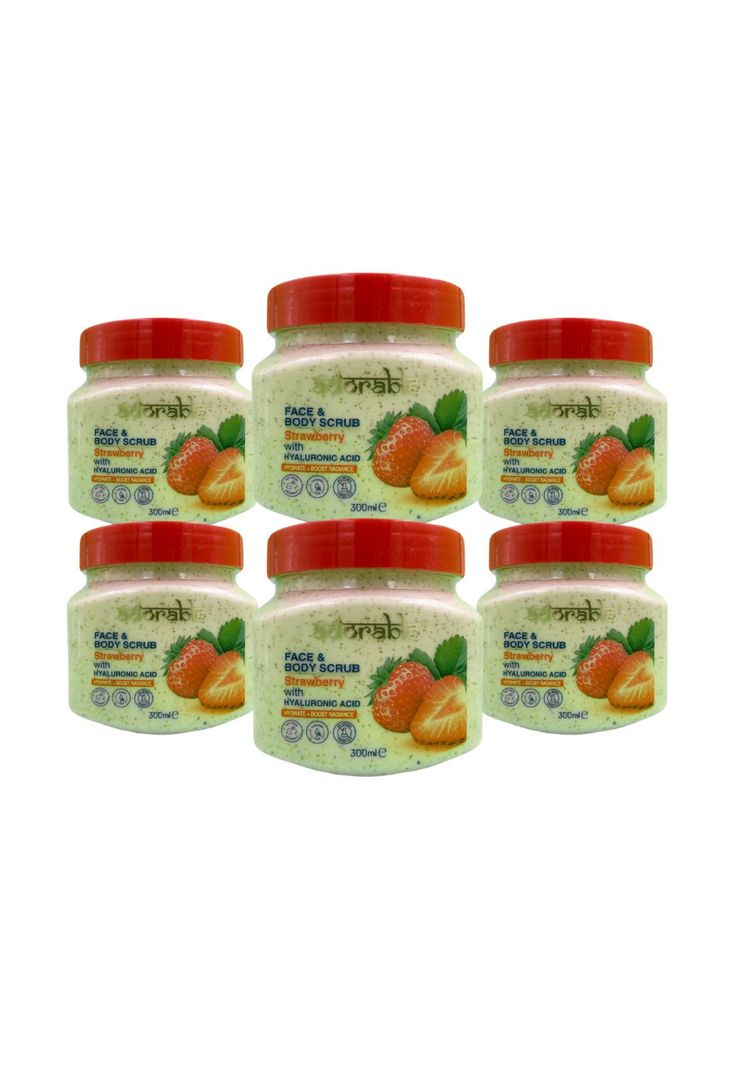 Pack Adorable 6 Exfoliantes Frutilla&Ácido Hialurónico 300ml-0