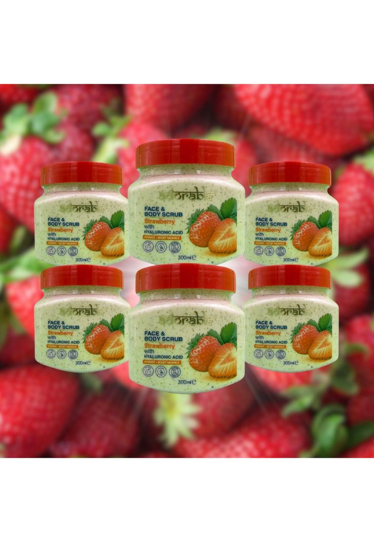 Pack Adorable 6 Exfoliantes Frutilla&Ácido Hialurónico 300ml-1