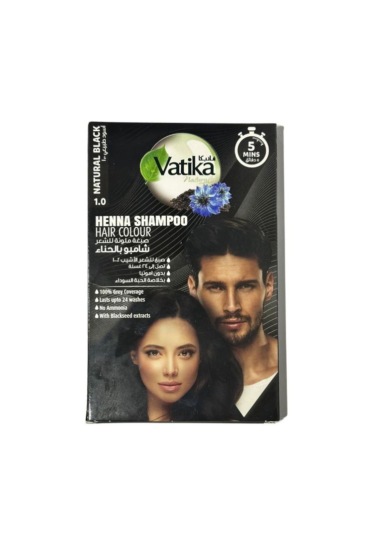 Vatika Henna Colour Shampoo Black 20 ml X Sachets-0