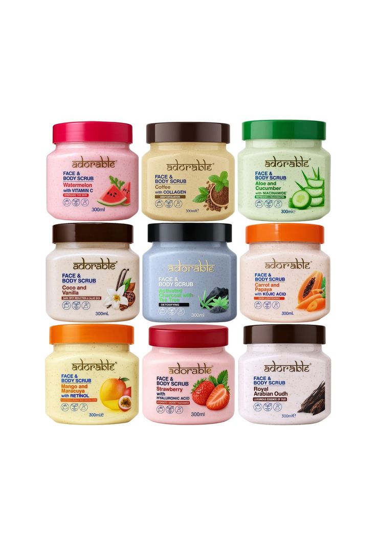 Pack Adorable 9 Exfoliantes Surtidos 300 ml