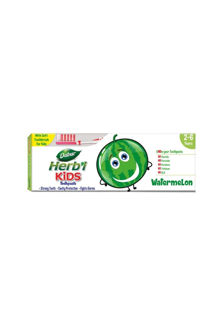 Dabur Herbal Plus Kids Pasta Dental Sandía 50 gr + Cepillo-0