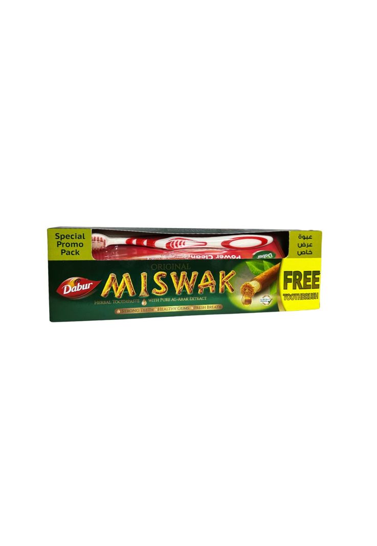 Dabur Miswak Herbal Pasta Dental 190 gr + Cepillo-0