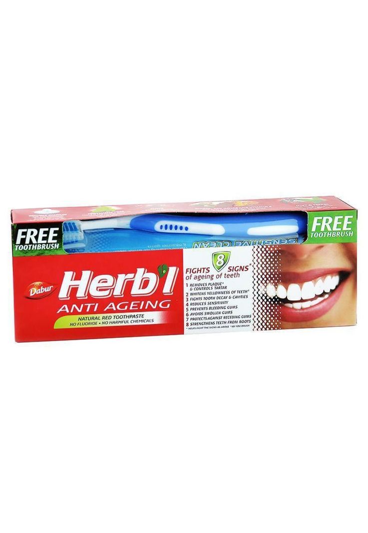 Pasta Dental Herb'l Anti Envejecimiento + Cepillo de Dientes 150gr-0