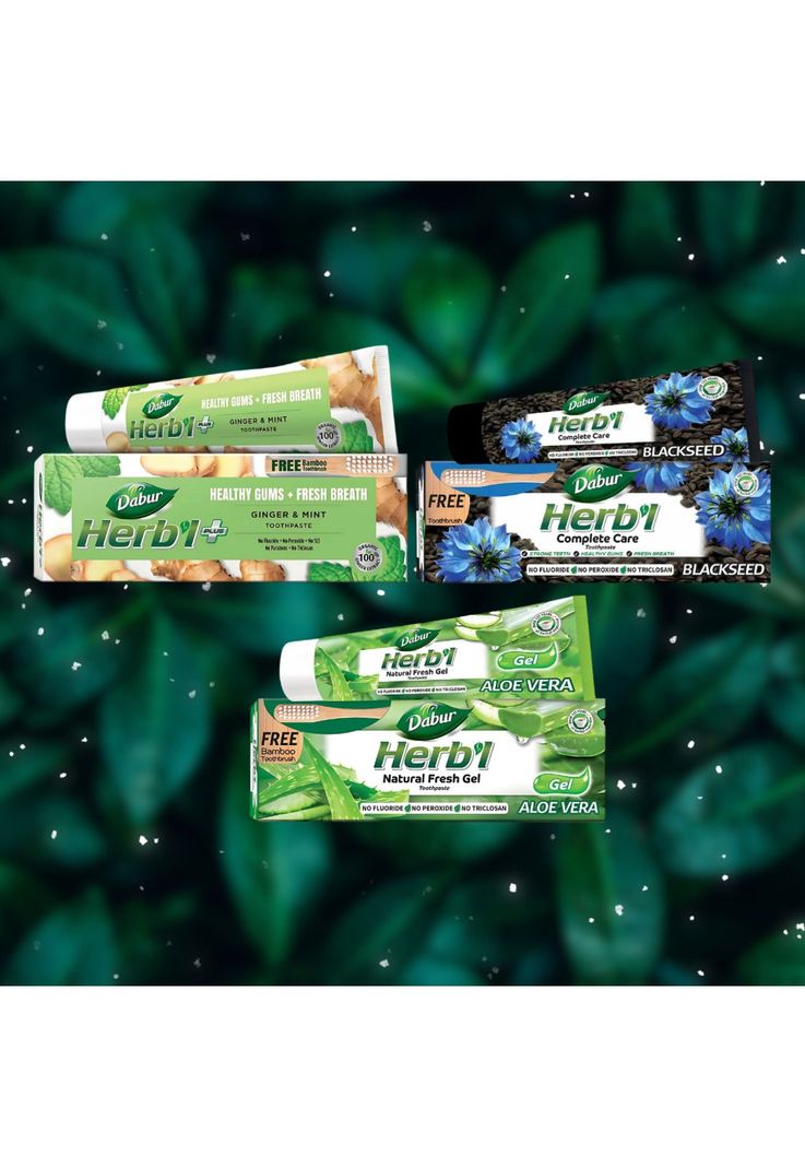 Pack #1 Pasta Dental Dabur Herbal 150gr 3 Uds-1