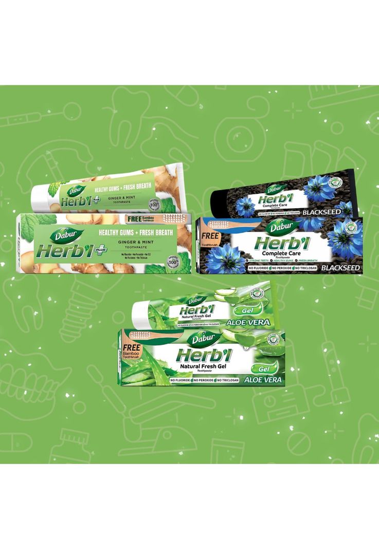 Pack #1 Pasta Dental Dabur Herbal 150gr 3 Uds-2