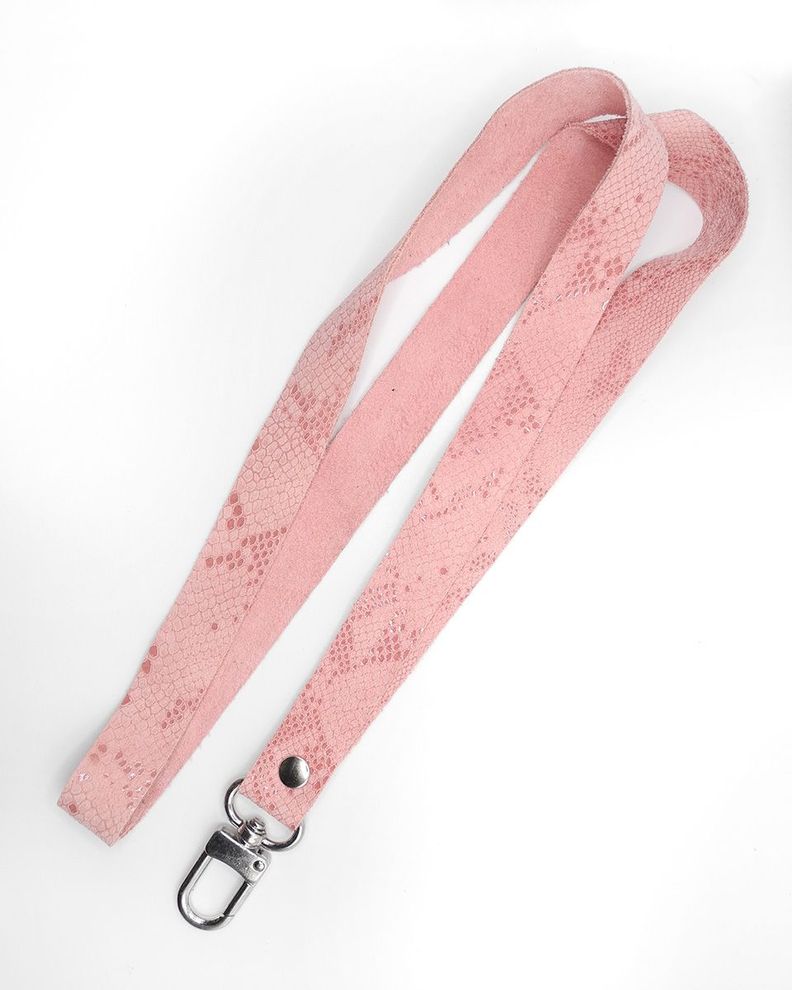 Lanyard de cuero Rosa Blush-0