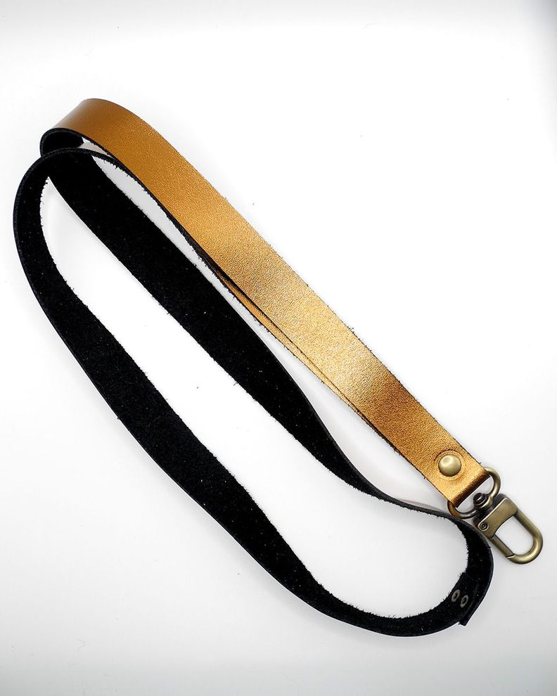 Lanyard de cuero Bronce-0
