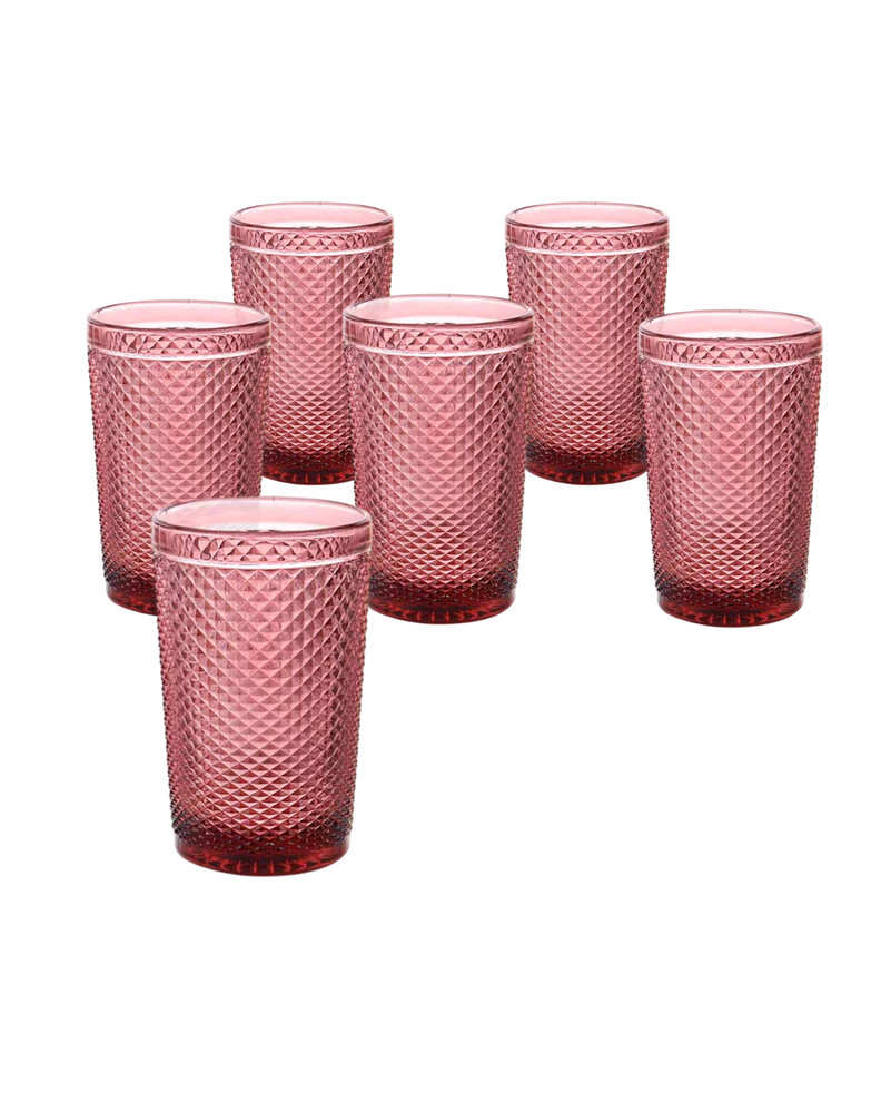 6 Vasos Catedra Rosado